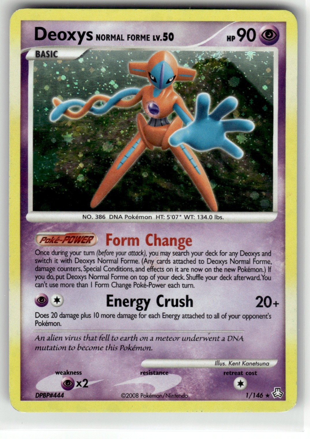 Deoxys Normal Forme Holo Rare Legends Awakened 1/146 NM