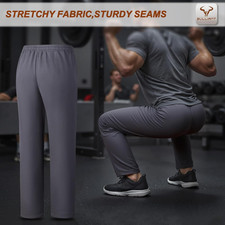 Pantaloni Sportivi Uomo Elasticizzati - Slim Fit, Cotone, Per Palestra E Casual - Foto 9