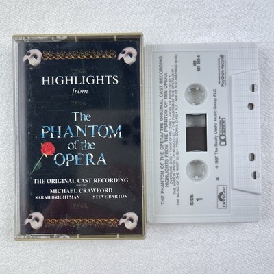 Original Cast by Phantom of the Opera (Cassette, 1990) Good