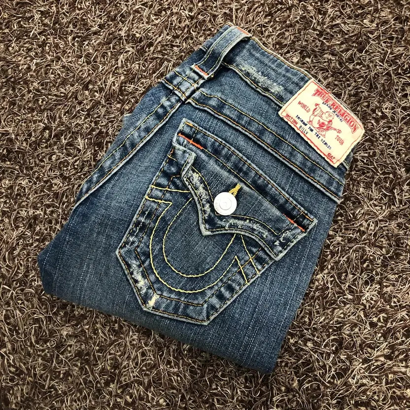 True Religion Billy Flare Bootcut Denim Pants Women's Light Used thumbnail 12