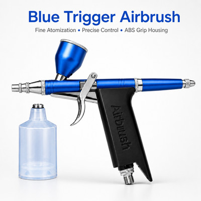 Trigger Airbrush Gravity Feed Spray Gun Fine Atomization for Nail Art DIY