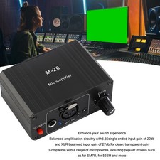 Microphone Preamp High Gain 48V Power XLR Output Mic Preamplifier