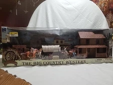 NewRay The Big Country Western Deluxe Playset, Stagecoach And Blacksmith NIB