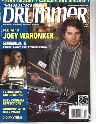 MAY 2001 MODERN DRUMMER MAGAZINE JOEY WARONKER SHEILA E. GREG EKLUND BILL COBHAM