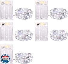 Minetom Fairy Lights Battery Operated, 5 Pack 7 FT 20 LED String Lights with 