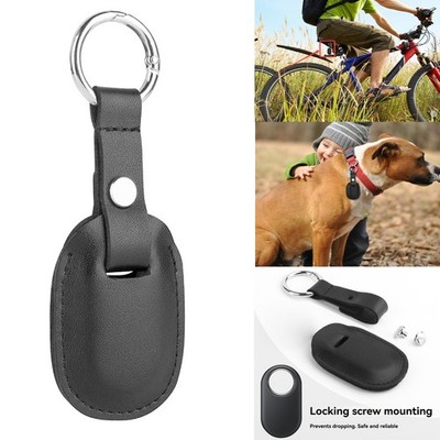 PU Staub Schutzhülle Schlüsselanhänger Metallclip für Samsung Smart Tag2 Locator
