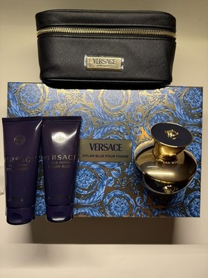 Versace Pour Femme Dylan Blue for Women 4 Piece Gift Set - 3.4 Oz Eau De Parfum