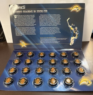 2008-09 Buffalo Sabres Mini Puck Collection Complete Set Tops Market Promo NHL