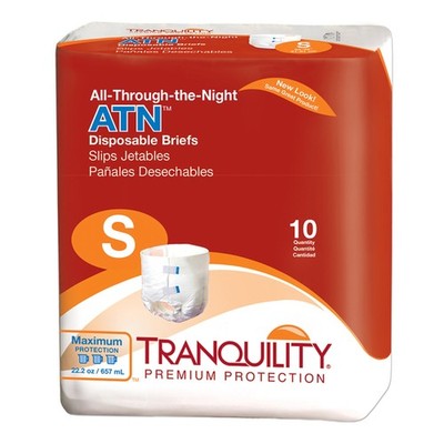 Tranquility  ATN Maximum Protection Incontinence Brief, Small