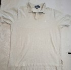 Polo Ralph Lauren Gray Cream White Short Sleeve  Shirt XL Vintage 1980’s Tag