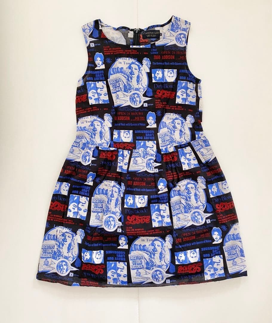 Hysteric Glamour Courtney Love Print Mini Dress Size S Sleeveless