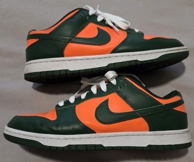 Nike Dunk Low Miami Hurricanes Orange/Green/White Leather Low Top DD1391-300