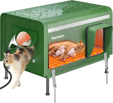 Heated Outdoor Cat House for outside Cats, 26'' XL Insulated Weatherproof Cat Sh