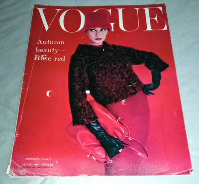 VOGUE MAGAZINE August 1956 70TH BIRTHDAY GIFT Parkinson VINTAGE 1950s FASHION