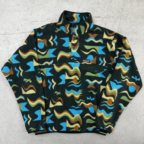 Vintage Patagonia Synchilla Snap T Printed Fleece Pullover Sweater Jacket Mens S by Patagonia, $90