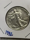 1942 Walking Liberty Half Dollar 50c Silver Actual Coin Good For Collection