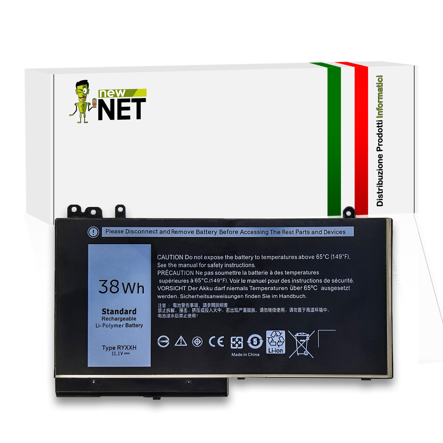 Batteria compatibile con Dell Latitude E5483 NL-SB133 SK-SB6 11,1V 38Wh