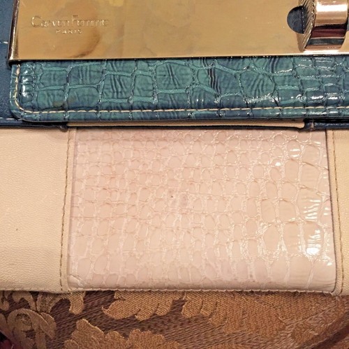 Carven Femme Vintage Turquoise Leather Clutch/Shoulder Bag - Picture 11 of 12
