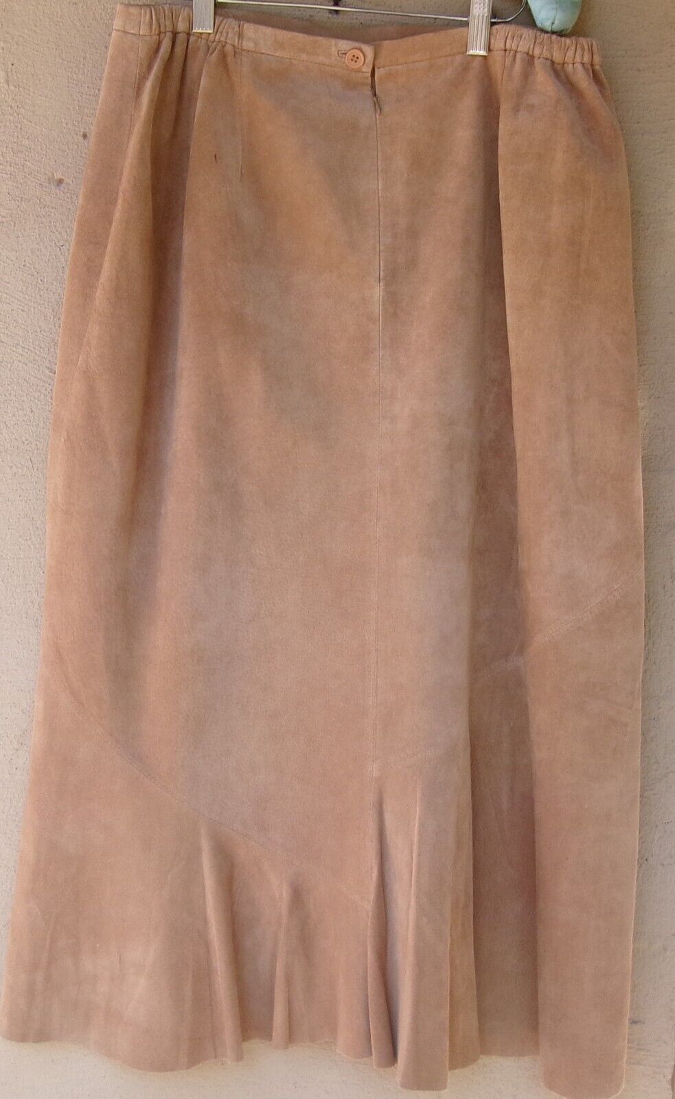 Chico's  Light Brown Suede Leather Skirt Side Ela… - image 4