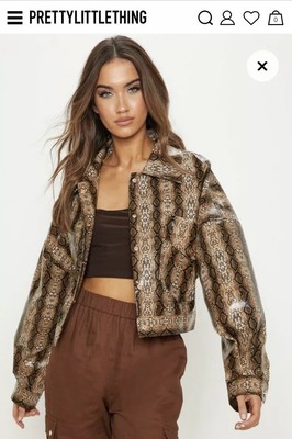 PU Cropped Trucker Jacket | eBay