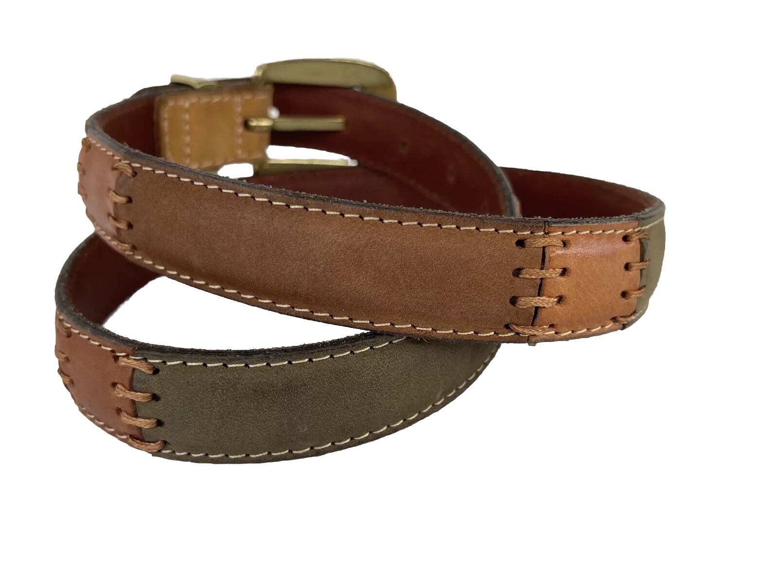 Fossil Leather Belt Suede Multicolor Patchwork VT… - image 3