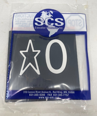 New SCS Products Elevator Jamb Plate Sign with Raised Floor Number and Braille
