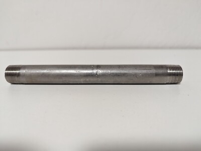 Merit Brass 3/8''x6'' SCH 40 304/304L Stainless Steel Nipple 25 Ct.