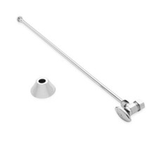 Monogram Brass Toilet Supply Kit MB251CP Stop Valve, Tube  Flange - Chrome