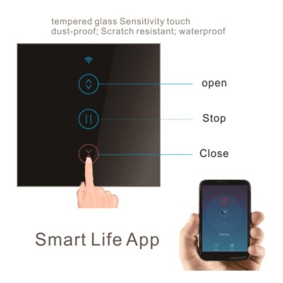 Slimme Rolluikschakelaar 2,5D WiFi - Percentaanpassing, Alexa Google Compatibel, Timer - Wit (Nulgeleider Vereist)