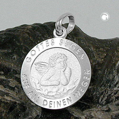 925 ECHT SILBER *** Engel Schutzengel Anhänger 11 mm, Kette auf Wunsch - Afbeelding 3 van 12