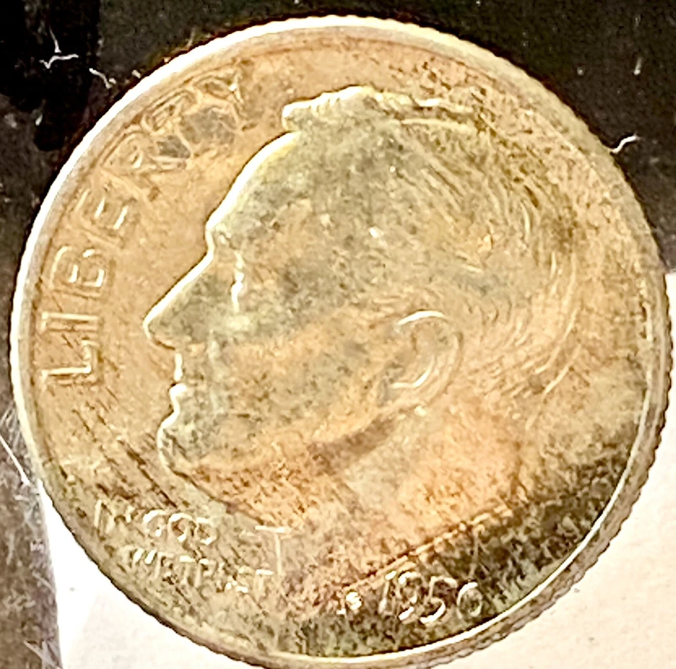 1950 S Dime With Mint Errors Planchette Flaw - Image 2 of 4