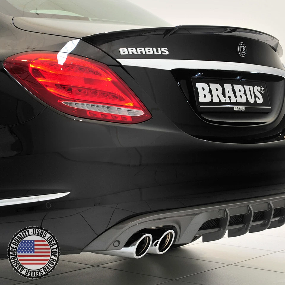 Brabus Emblem 3D Trunk Logo Nameplate Badge Letter Mercedes AMG Sport - Chrome - Imagem 4 de 4