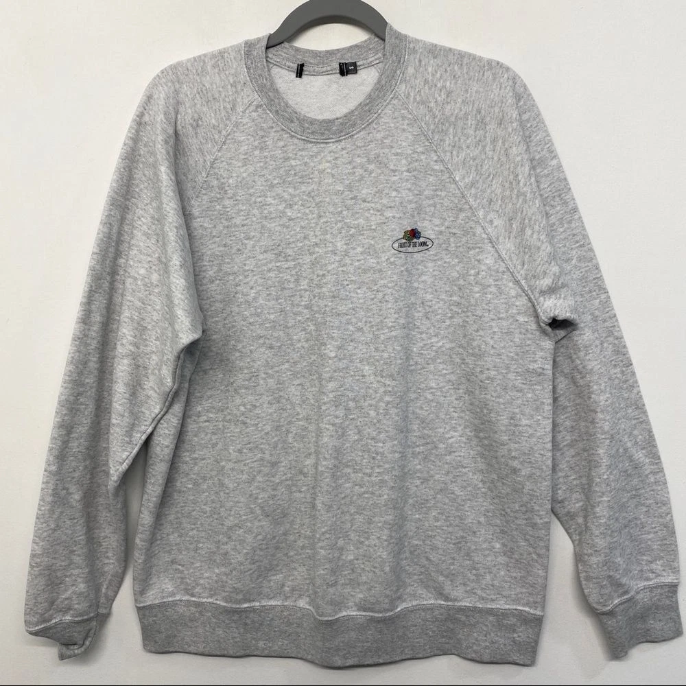 Fruit of the loom oversized sweatshirt gray s pullover sweater