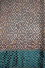 FNC Vintage 5Yard Purple Saree Sambalpuri Woven Work Ikat Blend Silk Sari Fabric