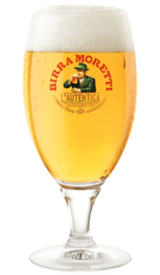 BIRRA MORETTI BIERGLAS, 0,4 LITER, 6er Set, Limited Edition