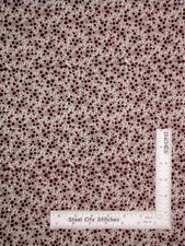 Dark Brown Wildflower Fields Floral Flower Cotton Fabric Santee By The yard