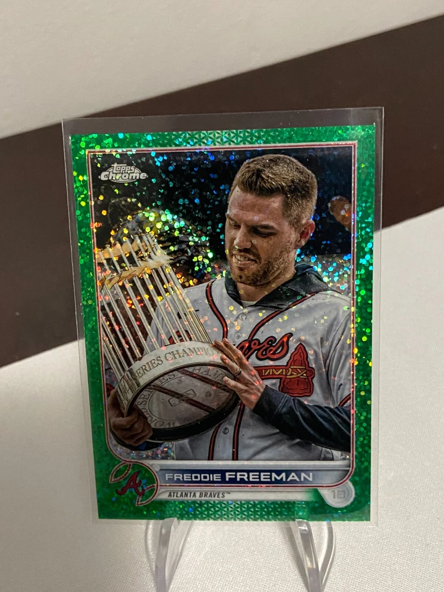 2022 TOPPS CHROME #14 FREDDIE FREEMAN VARIATION SP GREEN SPECKLE