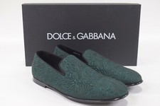 Dolce&Gabbana NWB Loafers / Slippers Size 42.5 9.5 US Dark Green Floral Motif 