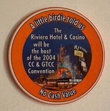 Riviera Hotel Casino NCV Chip 2004 CCGTCC Convention Las Veas Nevada LTD