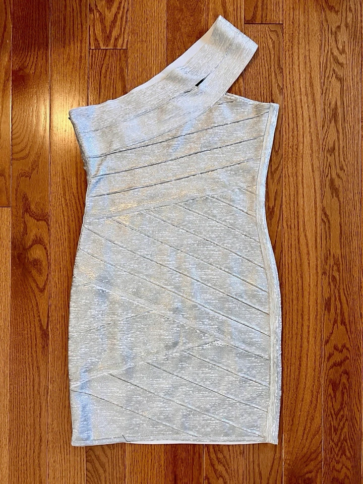 JS Collections Womens Silver Dress Bodycon Size 8 - Image 2 of 4