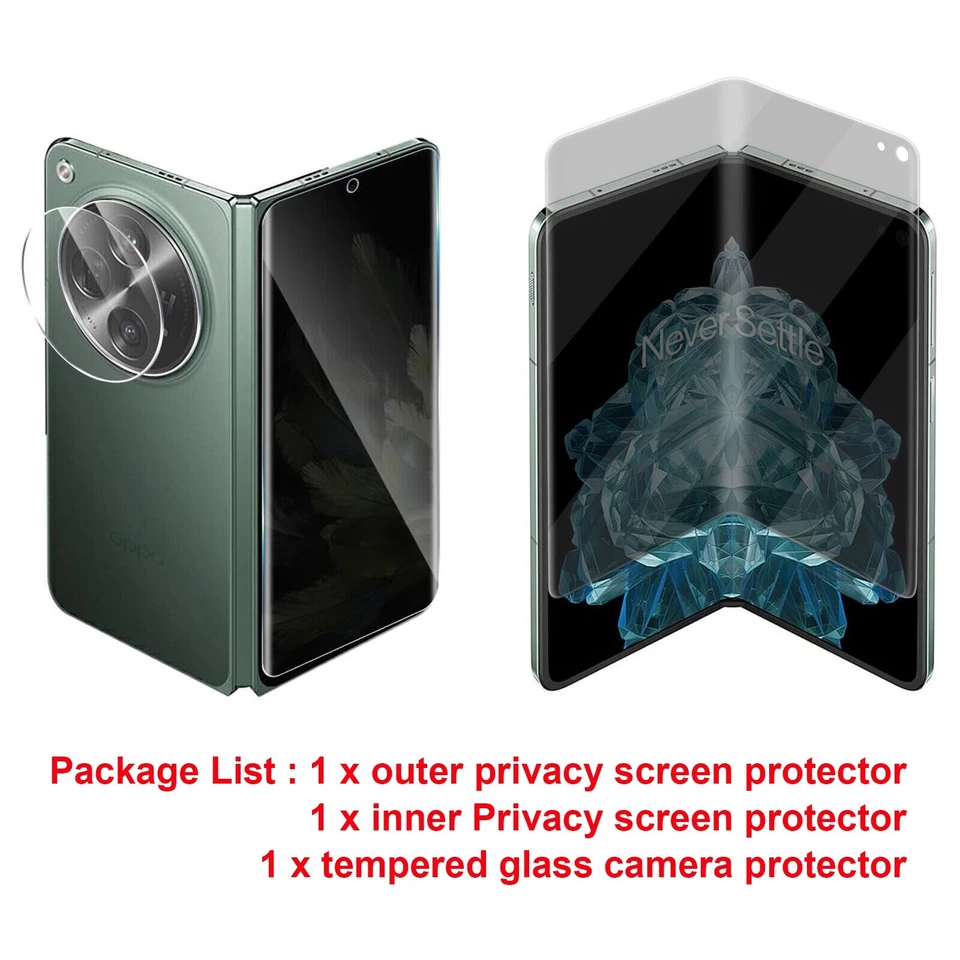 For OnePlus Open Out/inside Privacy Screen Protector with Camera Lens Protector - image 2 of 4