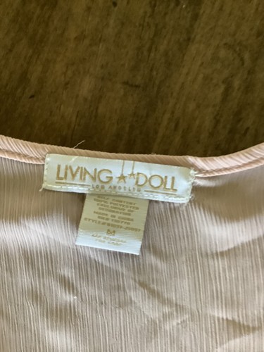 NWT Living Doll tops Dusty Pink Size M Sheer Sexy - Picture 6 of 8