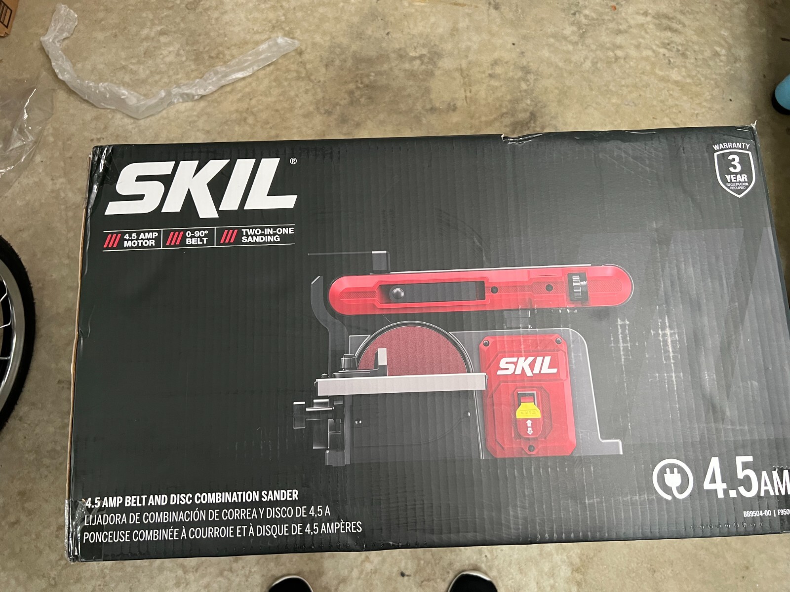 Skil BB950400 4.5 AMP Belt/ Combination Sander Open Box for sale
