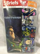 Boy's Pixar Buzz Lightyear 5pk Cotton Briefs - Size 6 Disney