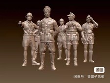 3D Printed 1/72/48 WWII African Rommel 6-Person Group Finished Model NEW