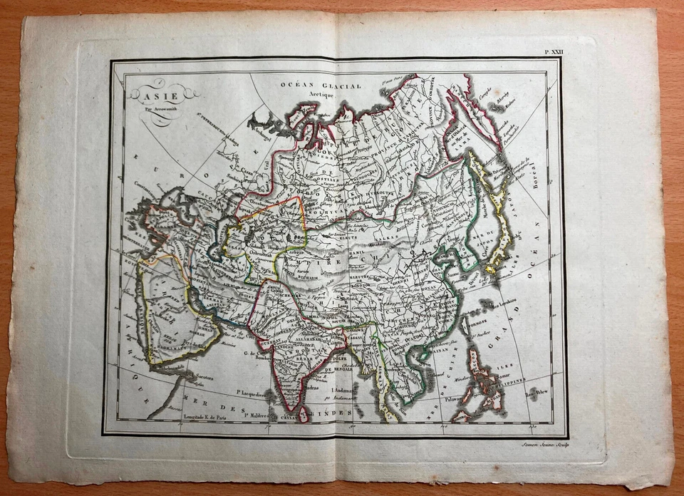 Carte Géographique XVIIIe Asie Asia Inde India Chine China Russie Russia Old Map - Photo 1/4