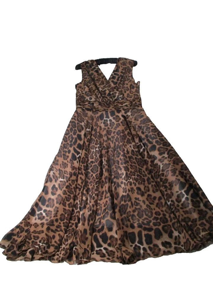 Brome Leopard Dress Womens Extra Large Animal Print Trend Capsule Whimsical