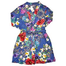 Johnny Was Sz Small Womens Sunrise Sleep Robe Floral Long Sleeve Gown Belted NWT