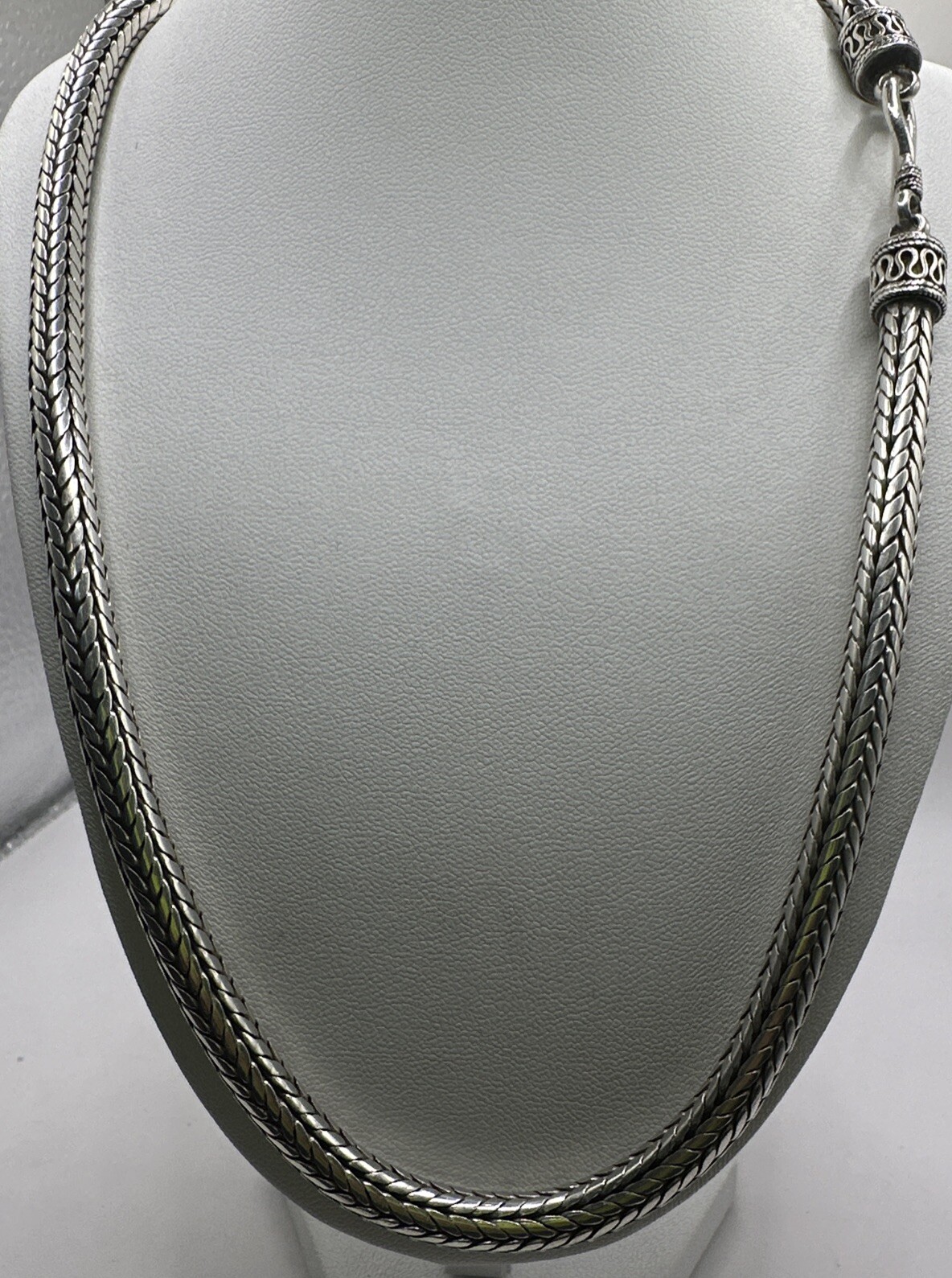 Solid Sterling Silver 20”  Round Chain Necklace (… - image 5