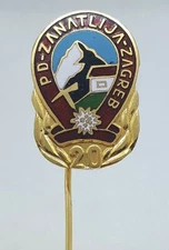 Croatia Mountaineering Club ZANATLIJA Zagreb 20 Anniversary pin badge KASUN rare